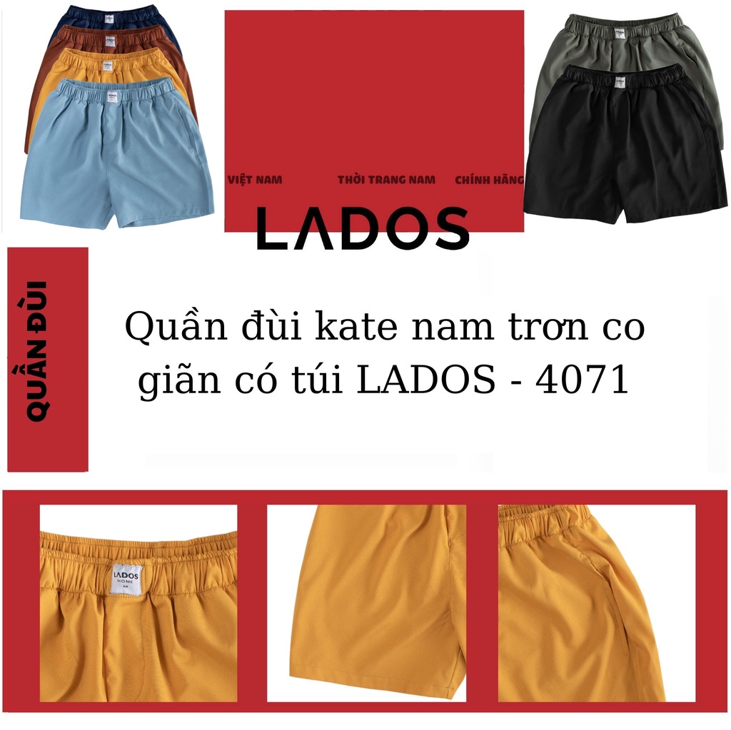 Mô tả Quần đùi kate nam form thoải mái LADOS - 24071 màu sắc tươi trẻ - 1