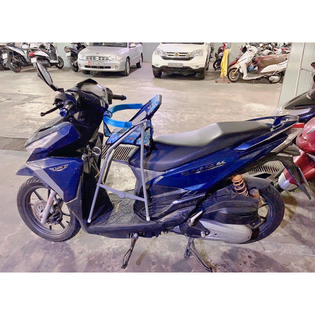 GHẾ NGỒI XE MÁY VISION-MIO-CLICK-VARIO-LUVIAS-JANUS-KLARA SẮT SƠN TĨNH ĐIỆN CHO BÉ