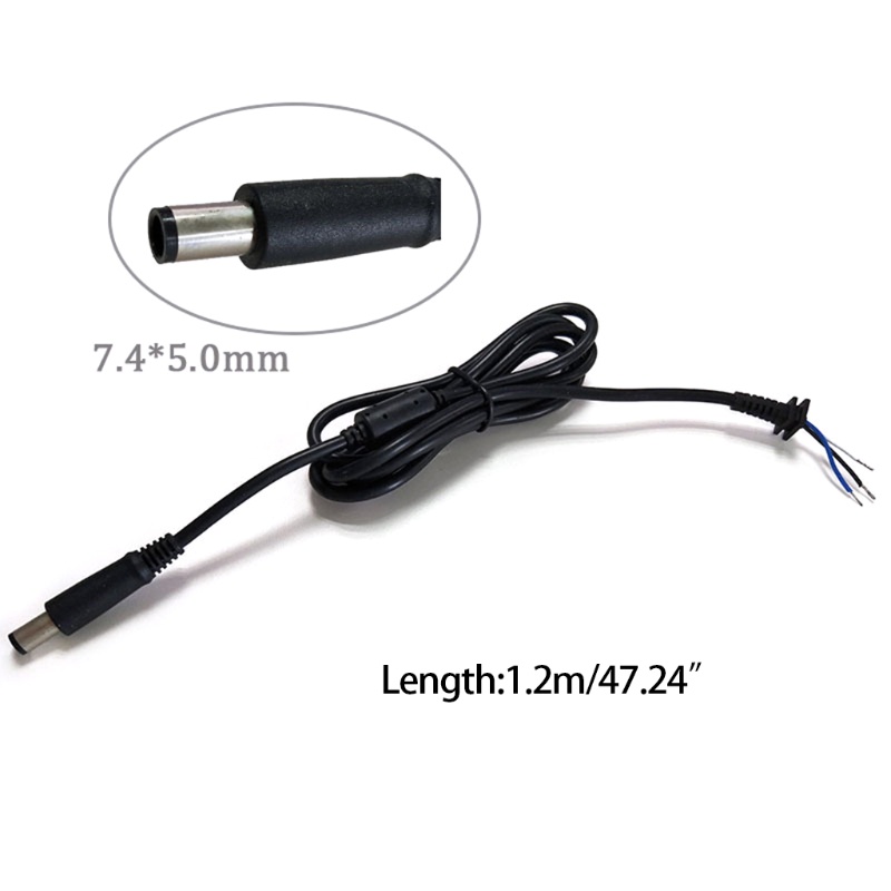DC Cable 7.4mmx5.0mm Male Plug DC Power Adapter with Needle for DELL Lap