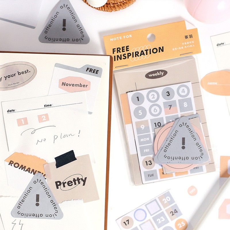 Bộ Giấy Note Kèm Sticker Note For Free Inspiration | Shopee Việt Nam