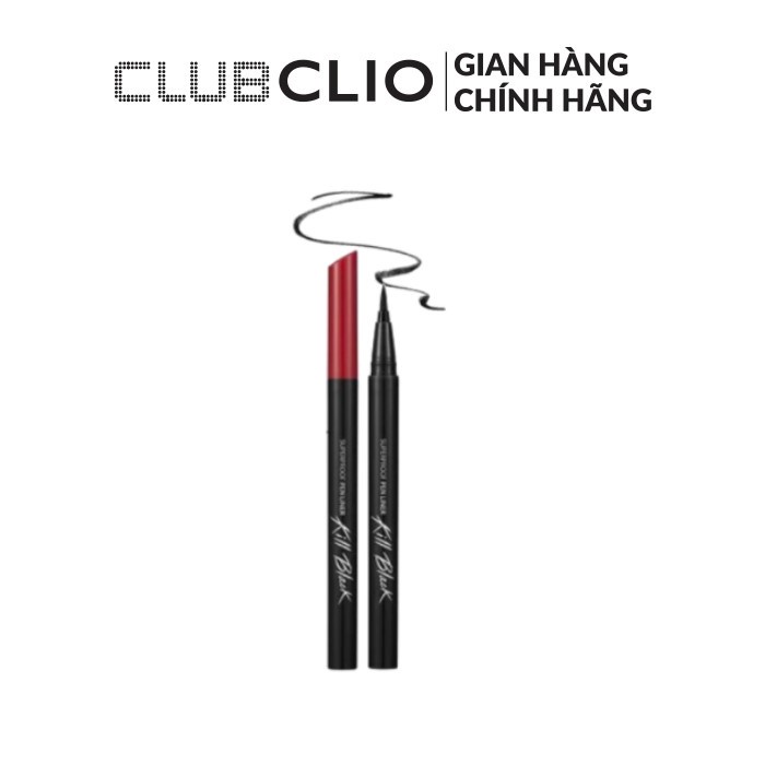 Ảnh Kẻ Mắt Nước Clio Superproof Pen Liner Kill Black 0.55Ml 2