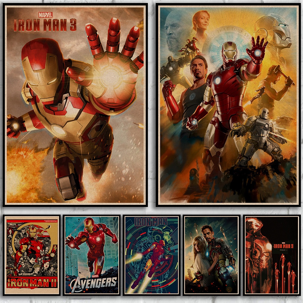 Marvel Poster Phim Iron Man 3 Trang Trí Phòng Khách / Quán Bar ...