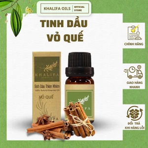 Tinh Dầu Vỏ Quế Nguyên Chất Khalifa 50ml Tốt Cho Da Giảm Stress Khử Mùi Chống Say Xe Hàng Chính Hãng