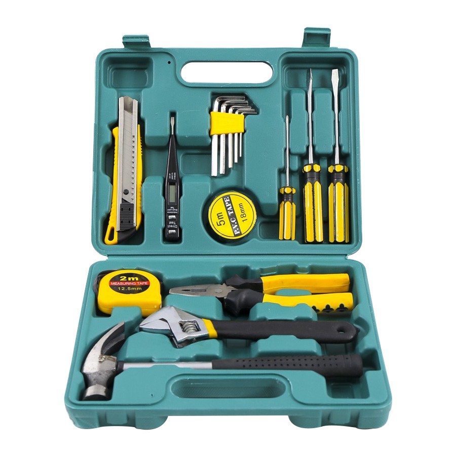 Bộ Dụng Cụ Đồ Nghề Sửa Chữa Đa Năng-  Hộp Dụng Cụ Cầm Tay 16 Chi Tiết Đầy Đủ Món Để Sửa Chữa 3689