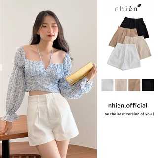 Quần short nữ, quần short vải nhiennhienvintage_NQS00005