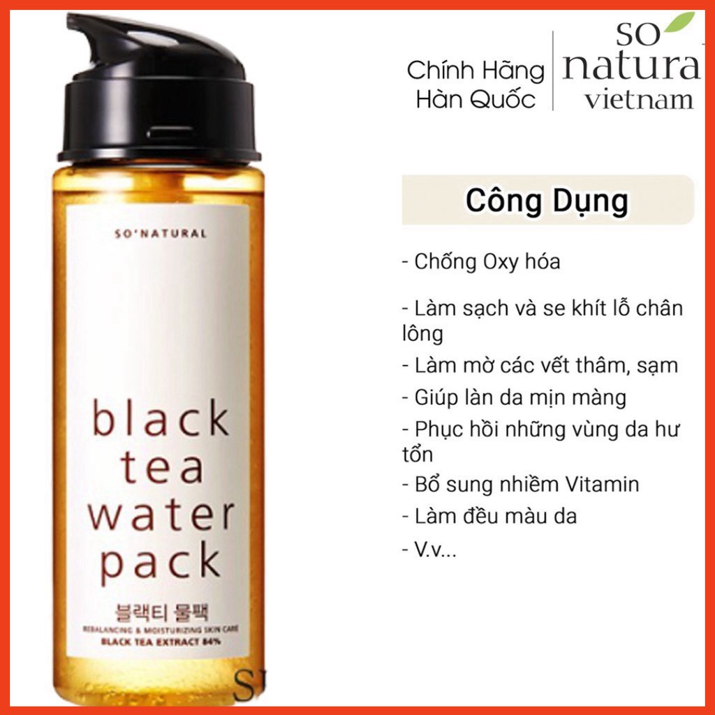 [CHUẨN] Nước hoa hồng Trà Đen Cấp Ẩm Dưỡng Da So Natural Black Tea