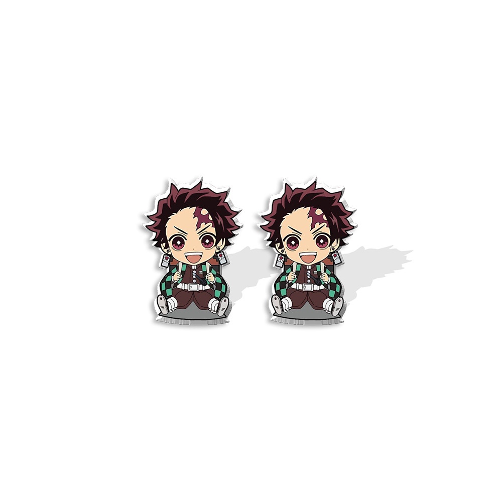 Bông tai acrylic hình Demon Slayer unisex, style hoạt hình thời trang Hàn Quốc