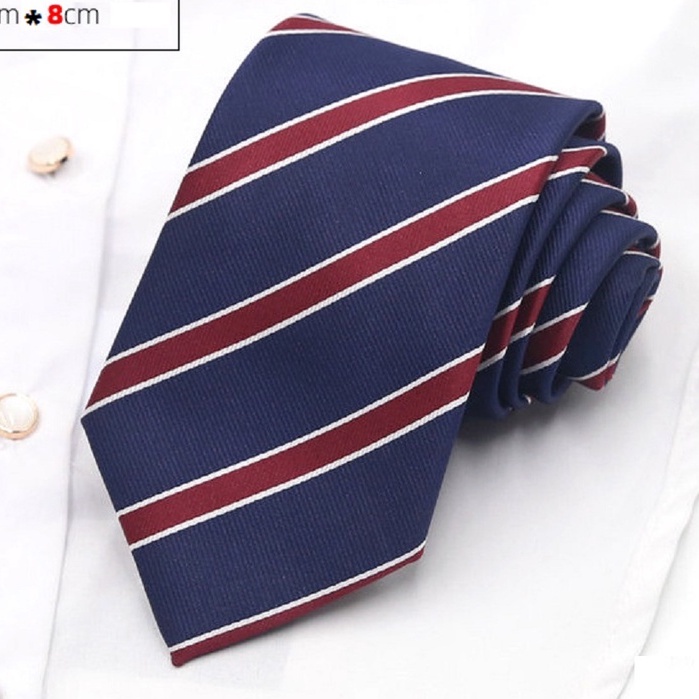Cavat Nam màu xanh kẻ đỏ bản to 8cm cao cấp thời trang, Cà vạt công sở ...