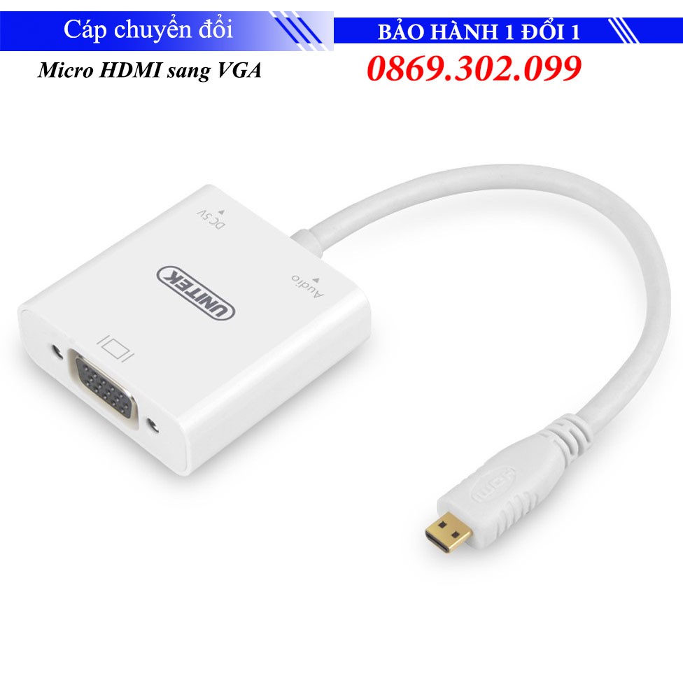 Cáp chuyển đổi micro HDMI sang VGA Unitek Y-5322 | Shopee Việt Nam