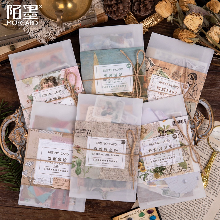 Giấy nền trang trí sổ phong cách retro vintage 27 tờ HD53-K63 DIY Crafts, Scrapbook, Journal, Diary, Planner