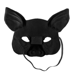 Mặt nạ Halloween unisex 3D hình hổ và lợn, nửa mặt, phù hợp hoá trang cho lễ hội và cosplay