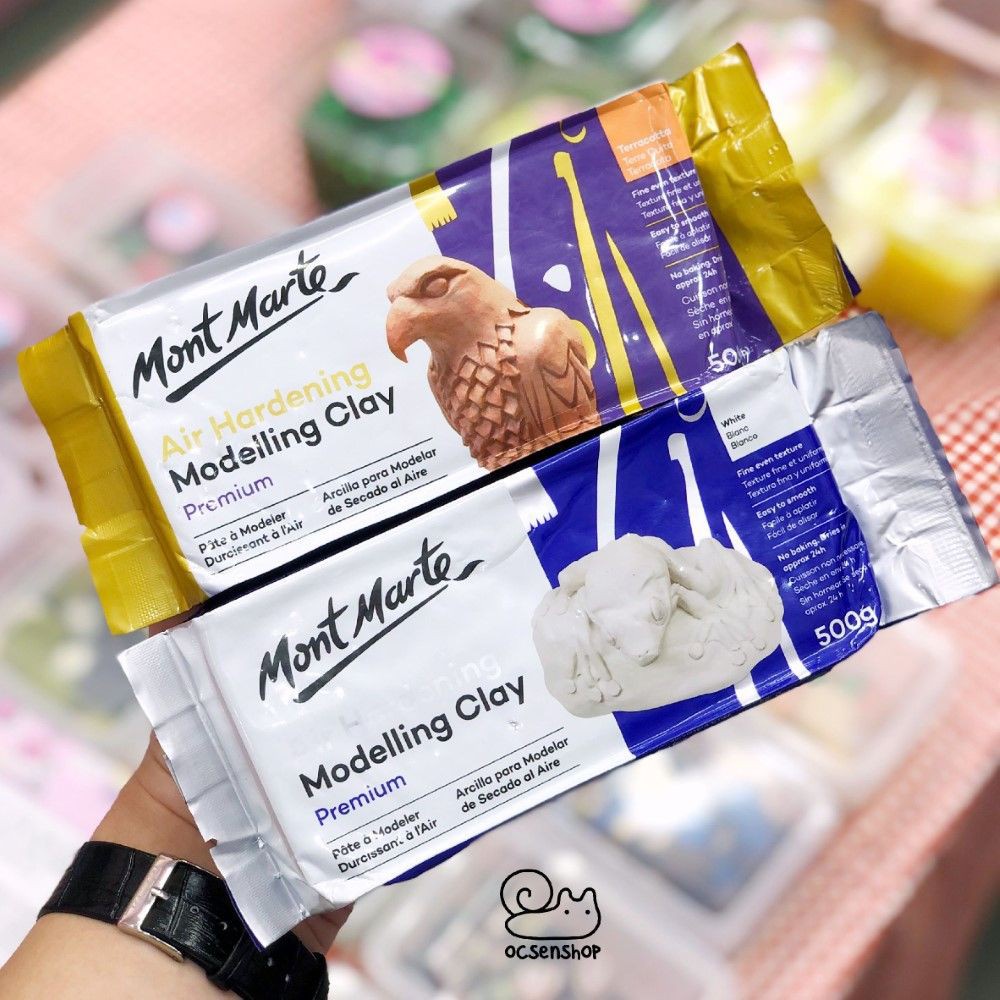 Đất sét tự khô 0,5kg Mont Marte thích hợp tô màu acrylic (Ocsenshop) - Giá siêu hời