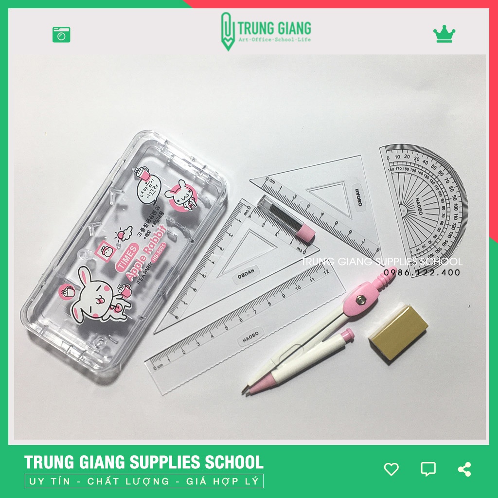 Bộ compa eke thước kẻ đồ dùng học tập văn phòng phẩm học sinh | Shopee ...