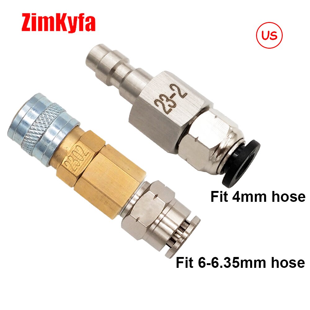 HPA (US Foster) 23-2 Nam / 2302 Nữ Ngắt Kết Nối Nhanh QD Lắp Lắp Lắp Lắp Đến 6MM - 6.35MM hoặc 4mm (5 / 32) OD Vòi