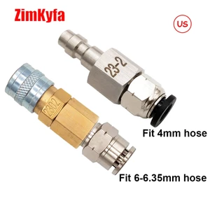 HPA (US Foster) 23-2 Nam / 2302 Nữ Ngắt Kết Nối Nhanh QD Lắp Lắp Lắp Lắp Đến 6MM - 6.35MM hoặc 4mm (5 / 32) OD Vòi