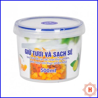 Hộp nhựa tròn Song Long Plastic 500ml lưu trữ thực phẩm trữ đông { H }