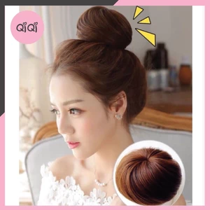 Búi tóc giả Cao - Búi củ tỏi dây rút tiện lợi (có ảnh, clip thật) cao cấp Qiqishop