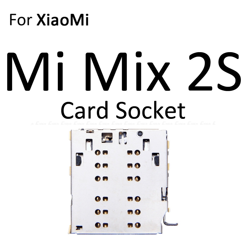 Thẻ Sim / Micro SD Khay Đựng Thẻ Ổ Cắm Khe Cắm Hộp Đựng Đầu Nối Adapter Đầu Đọc Cho XiaoMi Mi Mix 3 2S 2 Thay Thế Các Bộ Phận