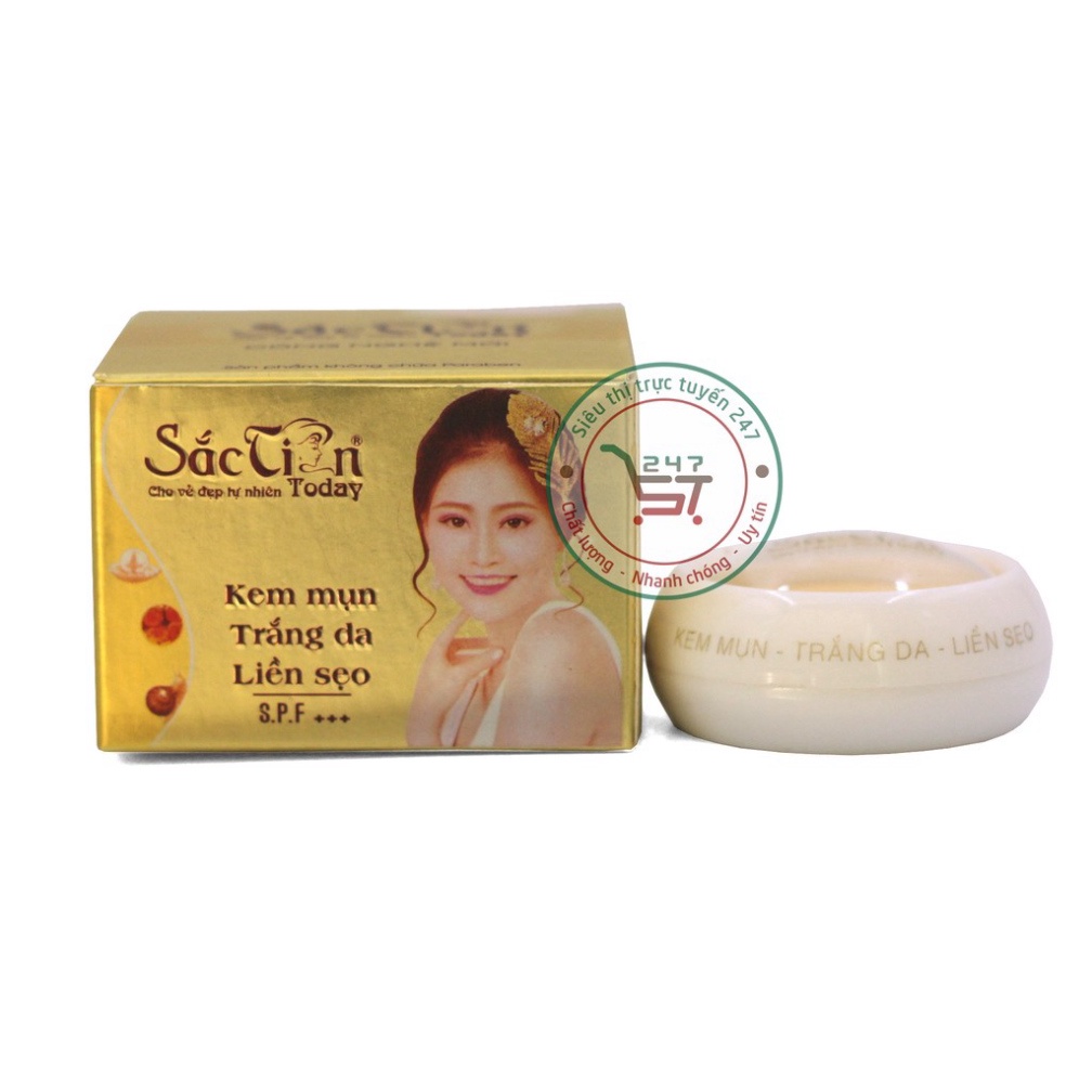 Kem Mụn Trắng da liền Sẹo Se khít lỗ chân lôg Sắc Tiên Today 8g (vàng)