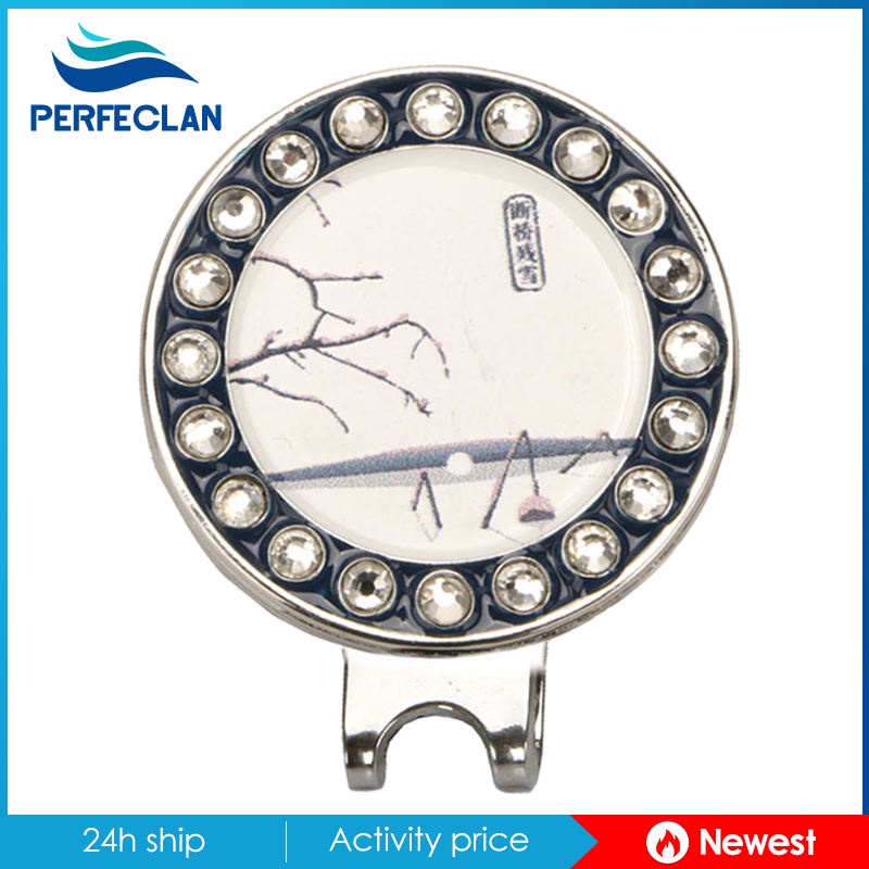 [Perfeclan] Hợp kim kẽm Golf Ball Markers Hat Clip Chống gỉ Putt Sign