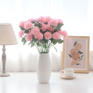 Combo 10 hoa giả - Hoa cúc Pansy Lucas 65cm 1 cành 3 bông trang trí bền, đẹp, sang trọng