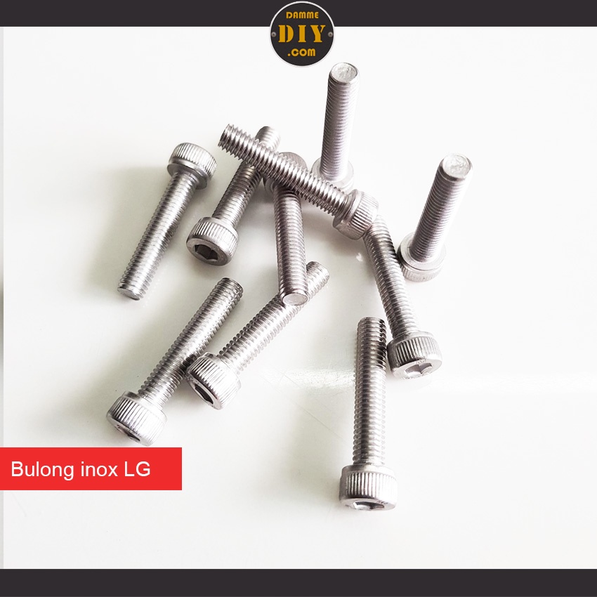 Bộ 10 bu lông inox M3 M4 - bulong M5 đầu trụ tròn lục giác trong ...