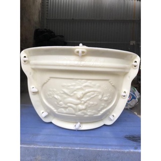 Khuôn đúc chậu tròn rộng 40 cm mẫu tùng cúc mai, có lòng trong chất liệu nhựa abs