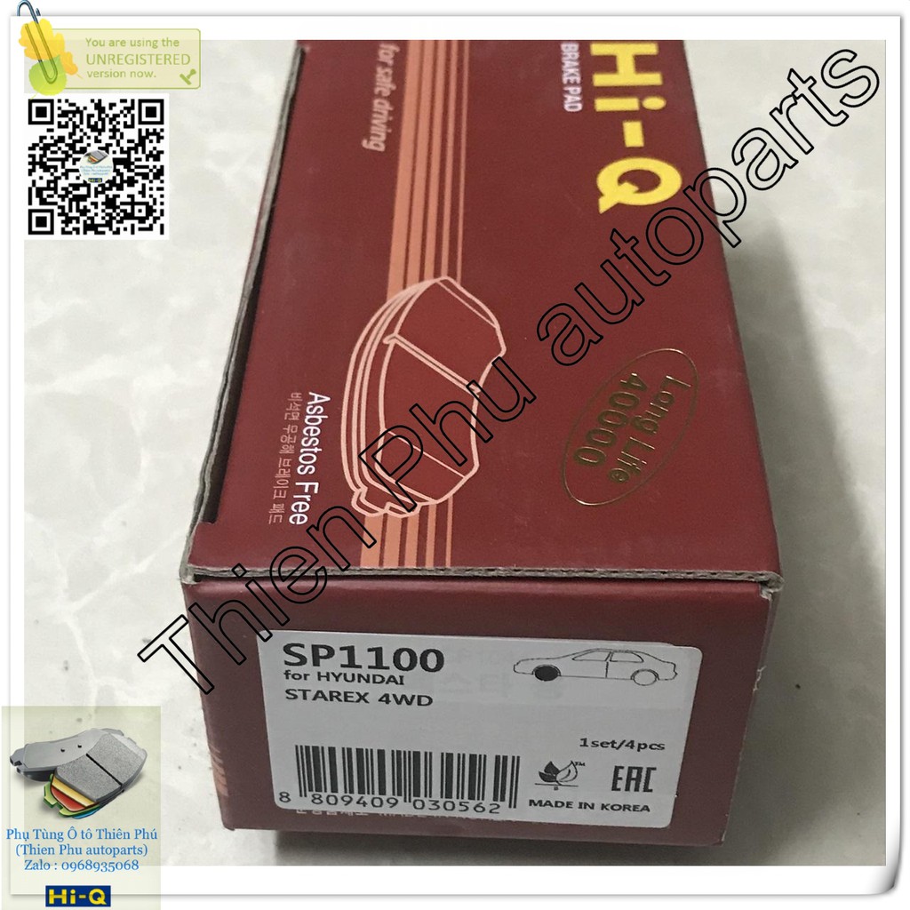 Má phanh chính hãng Hi-Q cho Starex 2 cầu (98-02) trước. - Bố thắng ...