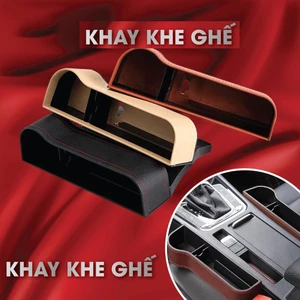 Khay hộp đựng để đồ cài khe ghế trên xe hơi, xe ô tô