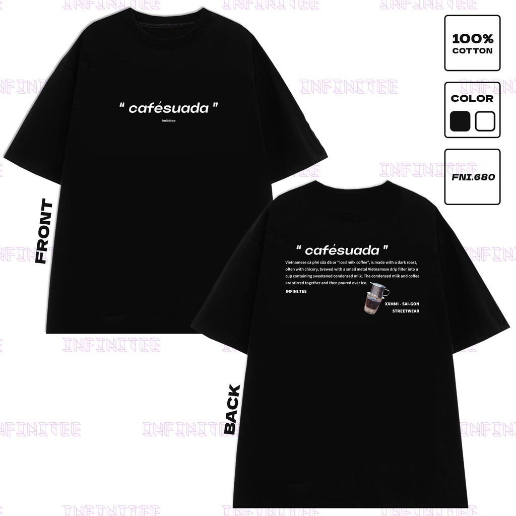 Áo thun INFINITEE Fni0680, Thun 100% Cotton - form rộng Unisex.