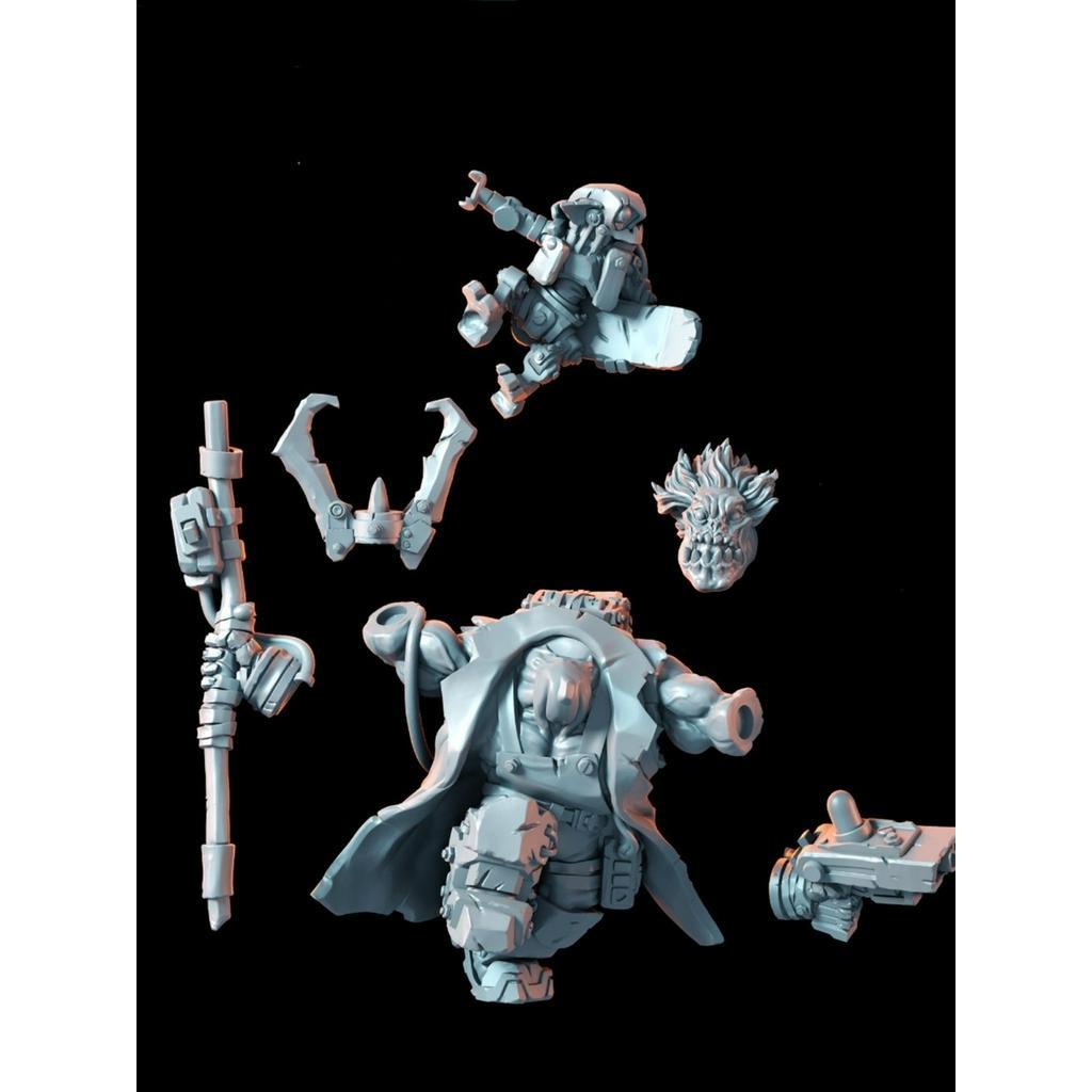 [Board Game Chess Piece DND] Time Car + Orc Rick and Modi 1 / 48 White ...