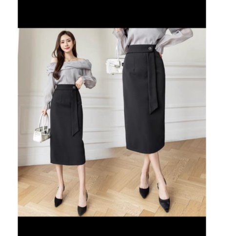 chân váy A phối cúc, chân váy A dáng dài 70cm  chất tuyết mưa mịn thoáng mát