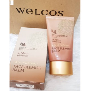 Kem trang điểm makeup làm trắng da, dưỡng ẩm và làm mờ nám tàn nhang Welcos no makeup face blemish balm 50ml