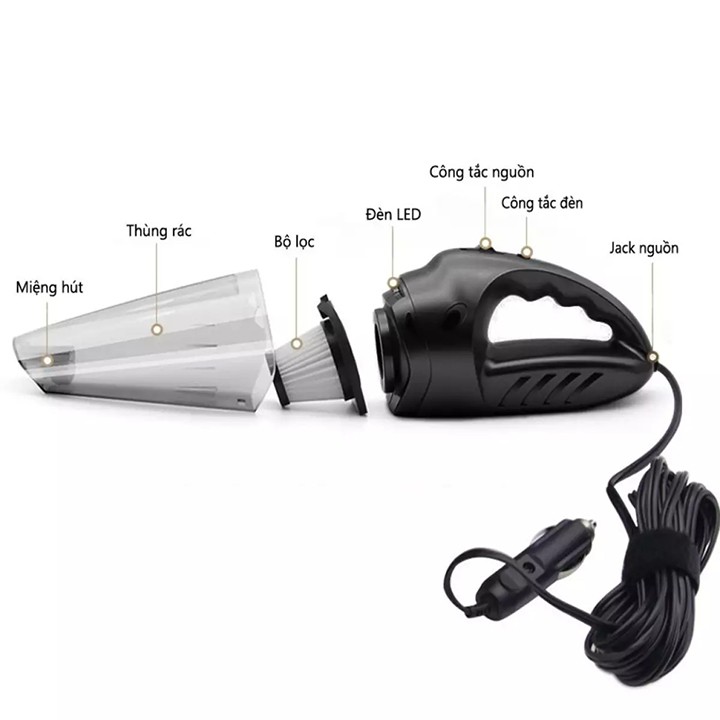 Máy hút bụi R.6052 USB 120W đa năng hút bụi ôto, sofa, giường nệm