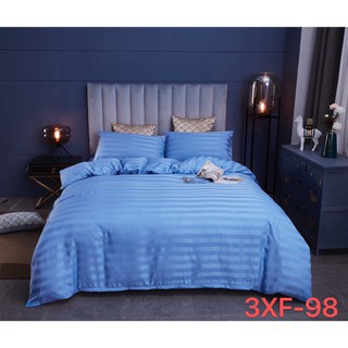 Bộ chăn ga sọc 3f M2T bedding chăn ga phong cách Hàn Quốc đủ màu đủ size miễn phí bo chun