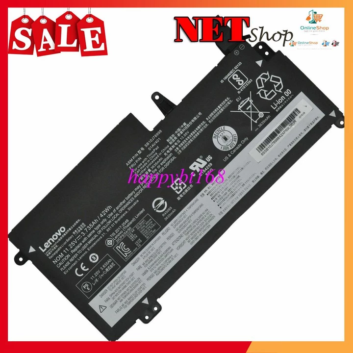 💖 Pin Laptop Lenovo (Original) 42Wh ThinkPad S2 13 01AV400 01AV401 01AV402 01AV435 01AV436 01AV437 Battery