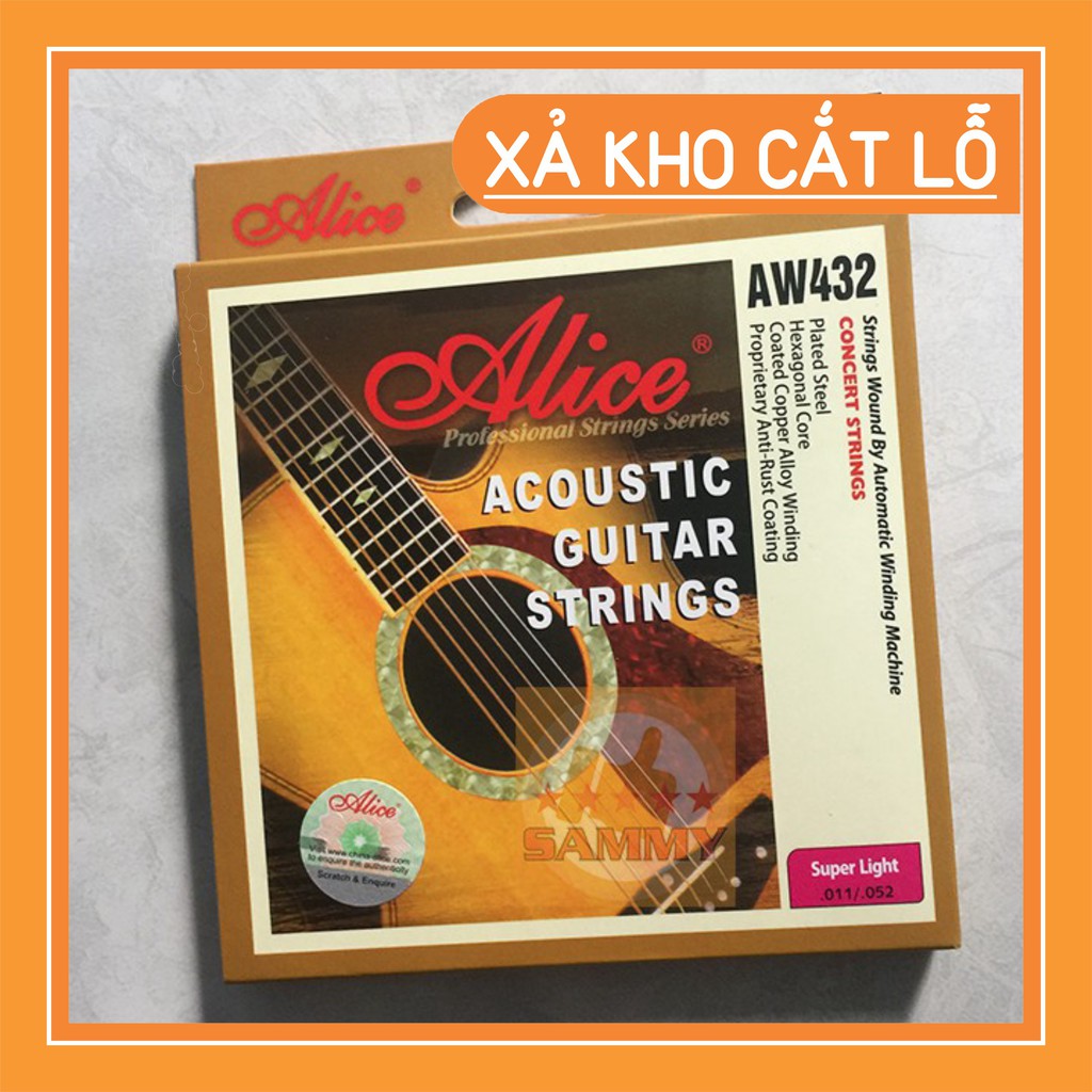 DÂy ĐÀn Guitar Acoustic Aw432 BỘ 6 DÂy ĐÀn Alice ChÍnh HÃng GiÁ RẺ