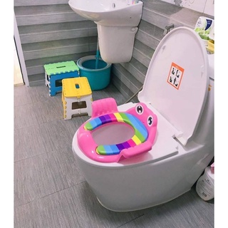 THU NHỎ BỒN CẦU CÓ TAY VỊN VÀ ĐỆM LÓT CHO BÉ- Bệ Lót Thu Nhỏ Bồn Cầu Có Tay Vịn Đệm Lót Cho Bé An Toàn, Tháo Lắp Dễ Dàng