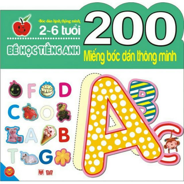 Ảnh Sách - 200 Miếng Bóc Dán Thông Minh - Bé Học Tiếng Anh 1