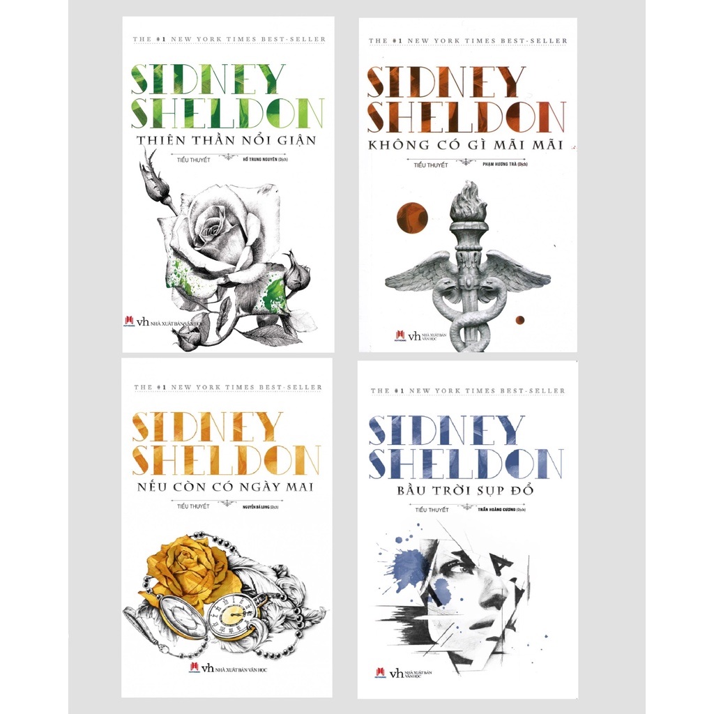 Sách - Sidney Sheldon – Thiên Thần Nổi Giận – Không Có Gì Mãi Mãi - Nếu Còn Có Ngày Mai - Bầu Trời Sụp Đổ