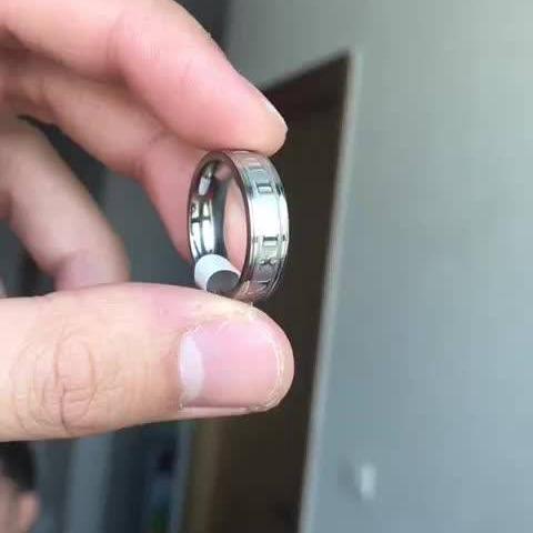 Nhẫn Nam Nữ Màu Bạc Tròn La Mã Thời Trang Unisex Chất Liệu Titan Đẹp Đơn Giản Không Gỉ - Nhẫn La Mã - Horizon