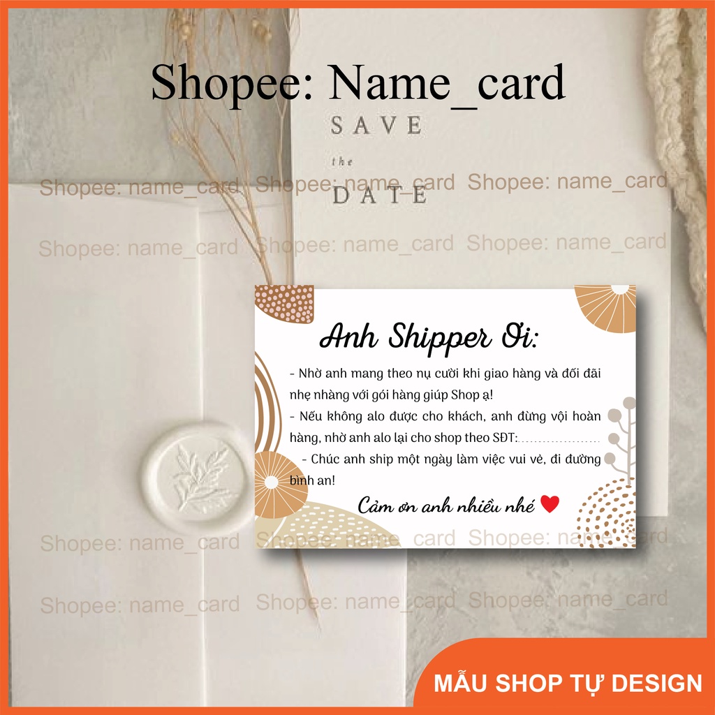 Tem dán cảm ơn anh shipper dán ngoài gói hàng kích thước 6x9 cm ...