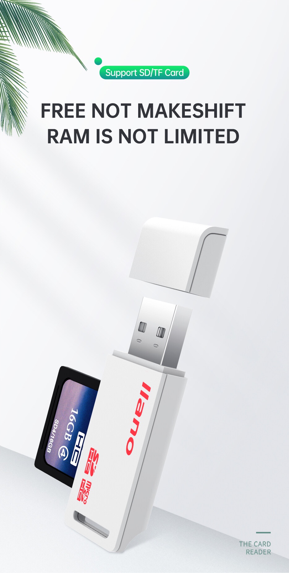 Mô tả Đầu đọc thẻ nhớ USB LLANO TF/ SD 2 trong 1 - 1