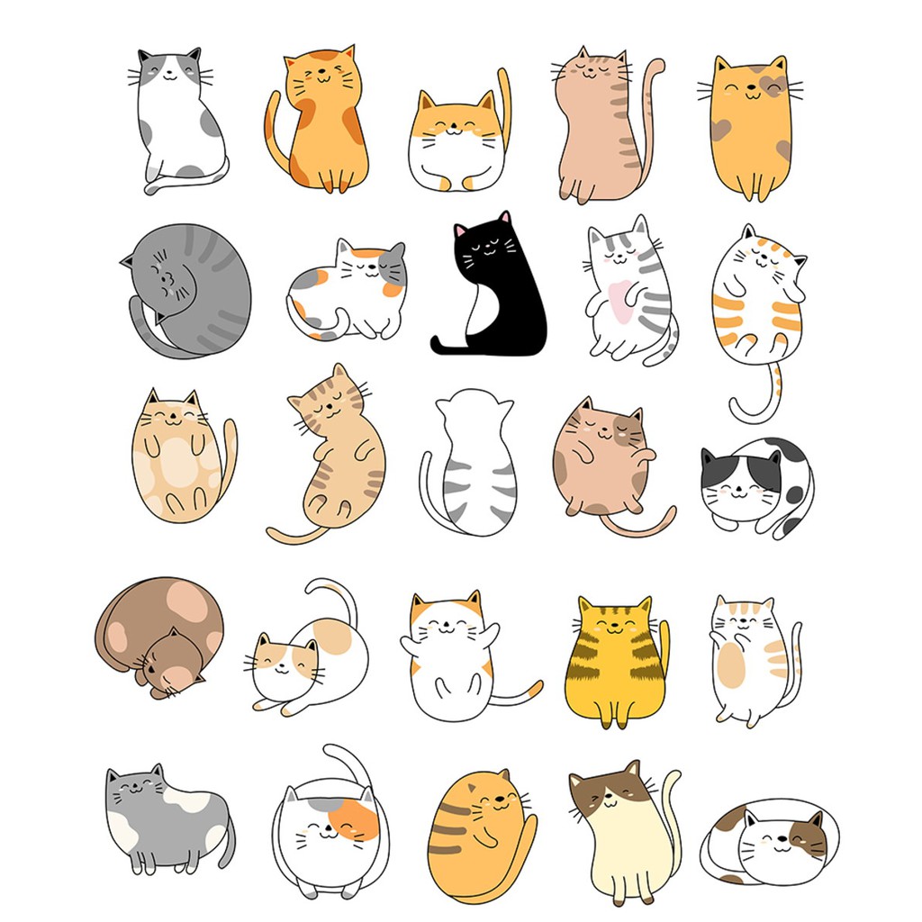 Đồ ăn, thỏ, mèo, sữa - tất cả được kết hợp vào một bức vẽ sticker đáng yêu này. Hãy thưởng thức và cảm nhận sự độc đáo của sticker này!