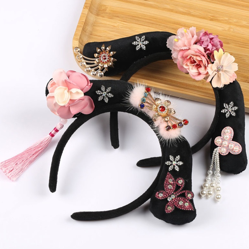 Fol Băng Đô Cài Tóc Phong Cách Công Chúa Manchu Trung Hoa Cổ Điển Quý Phái