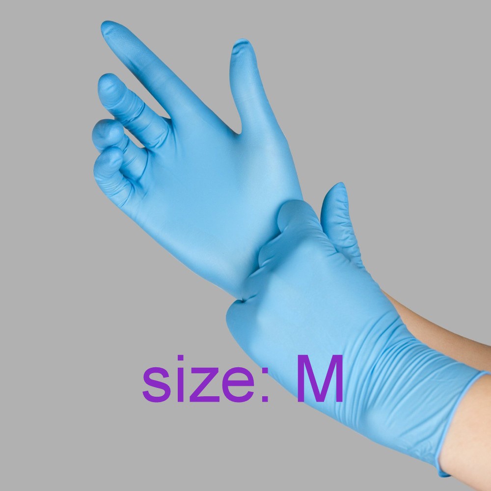 [Shop]. Găng tay y tế không bột màu xanh.[Spa]
