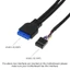 Yoo Cáp Máy Tính PC Cho Ốp Lưng PCB Mặt Trước USB3 0 + USB2 0 Cổng Vô Tuyến Mic Bo Mạch Chủ Kết Nối I O Ban Bên Trong