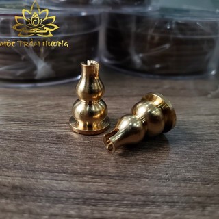 Đế Cắm Nhang Trầm Hương Hình Hồ Lô - Chân Đế Hợp Kim Cắm Nhang Vòng, Nhang Cây - Mộc Trầm Hương MTH