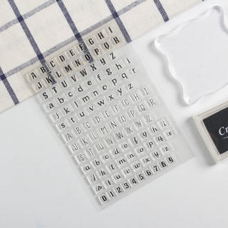Con dấu nhựa PVC hình chữ cái / chữ số / hoa lá phong cách cổ điển dùng để trang trí sổ tay