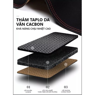 Mazda CX3- Thảm Taplo Da Vân Carbon Ô Tô MAZDA CX3 HUD Cao Cấp- Hàng loại 1 - Giá tận xưởng